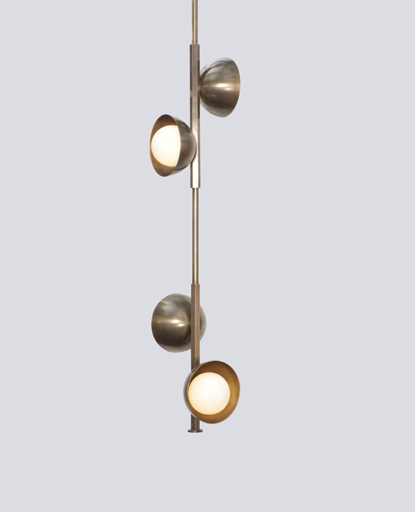 Stylish Stem Pendant Brass Dome light in india