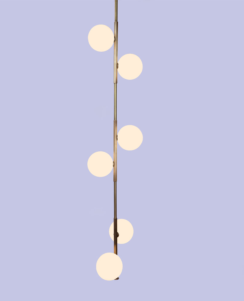 Stylish Stem Pendant Brass Globe light in india