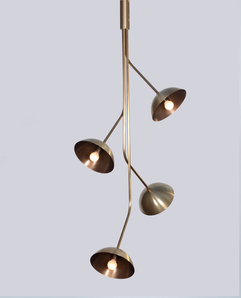 Rhythm Four With Dome Ceiling Light